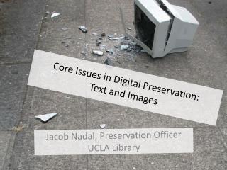 Core Issues in Digital Preservation: Text and Images