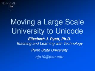 Moving a Large Scale University to Unicode
