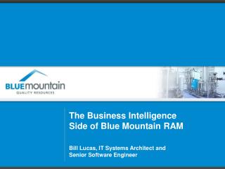 The Business Intelligence Side of Blue Mountain RAM