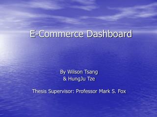E-Commerce Dashboard
