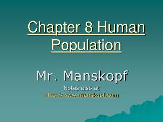 Chapter 8 Human Population
