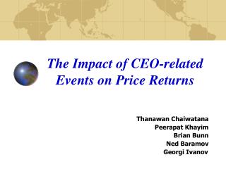 The Impact of CEO-related Events on Price Returns