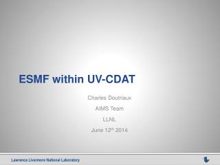 ESMF within UV-CDAT