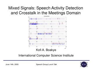 Mixed Signals: Speech Activity Detection and Crosstalk in the Meetings Domain