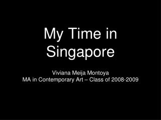My Time in Singapore