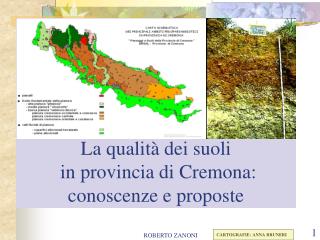 La qualità dei suoli in provincia di Cremona: conoscenze e proposte