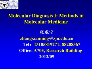 Molecular Diagnosis I: Methods in Molecular Medicine