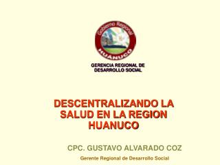 GERENCIA REGIONAL DE DESARROLLO SOCIAL