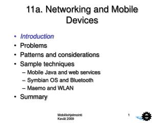 11a. Networking and Mobile Devices