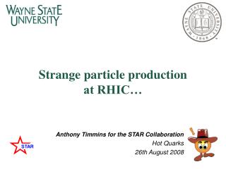 Strange particle production at RHIC…