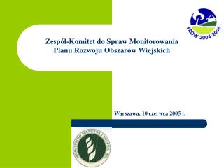 Zespół-Komitet do Spraw Monitorowania Planu Rozwoju Obszarów Wiejskich