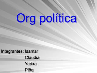 Org política