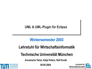 UML &amp; UML-Plugin für Eclipse