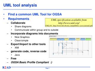 UML tool analysis