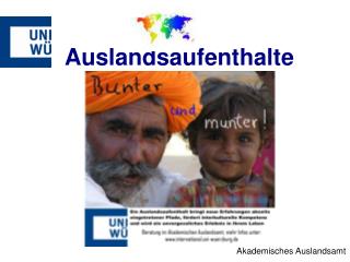 Auslandsaufenthalte - Förderungsmöglichkeiten -