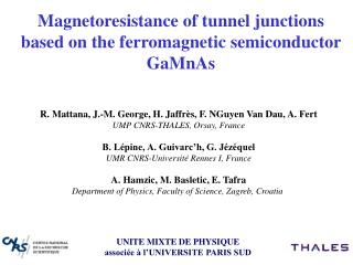 Magnetoresistance of tunnel junctions based on the ferromagnetic semiconductor GaMnAs