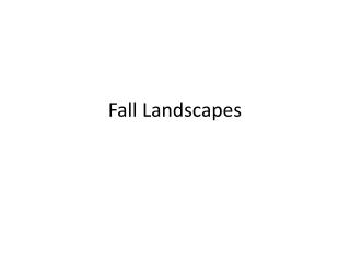 Fall Landscapes