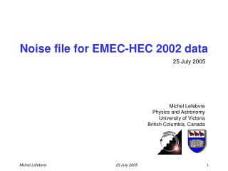 Noise file for EMEC-HEC 2002 data