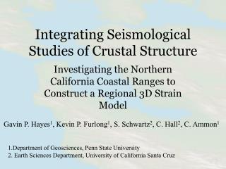 Integrating Seismological Studies of Crustal Structure