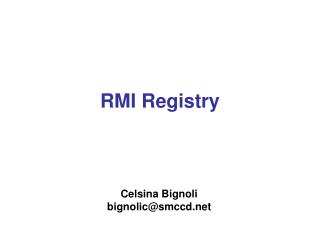 RMI Registry