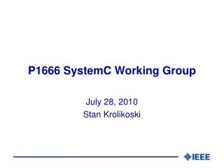 P1666 SystemC Working Group