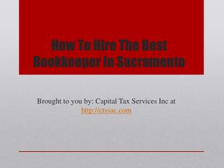 How To Hire The Best Bookkeeper In Sacramento