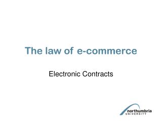 The law of e-commerce
