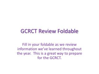 GCRCT Review Foldable
