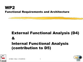 WP2 Functional Requirements and Architecture