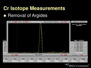 Cr Isotope Measurements
