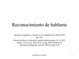 Reconocimiento de hablante