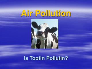 Air Pollution Is Tootin Pollutin?