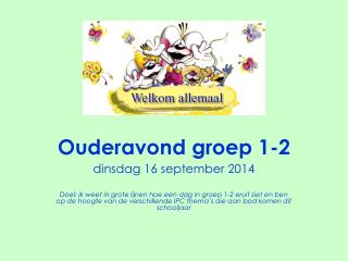 Ouderavond groep 1-2