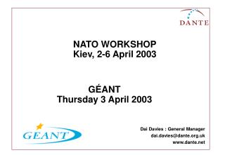 NATO WORKSHOP Kiev, 2-6 April 2003