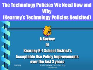 The Technology Policies We Need Now and Why (Kearney’s Technology Policies Revisited)