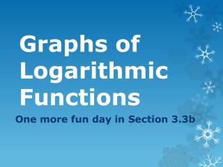 Graphs of Logarithmic Functions