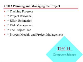 CH03 Planning and Managing the Project
