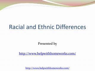 Racial and Ethnic Differences