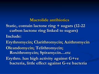 Macrolide antibiotics