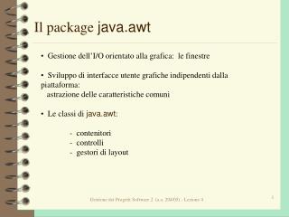 Il package java.awt
