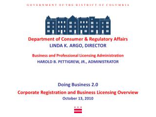 Department of Consumer & Regulatory Affairs