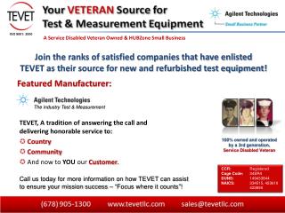 100% owned and operated by a 3rd generation, Service Disabled Veteran