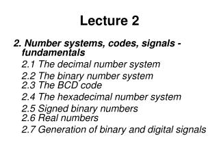 Lecture 2