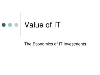 Value of IT