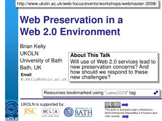 Web Preservation in a Web 2.0 Environment
