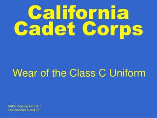 California Cadet Corps