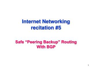 Internet Networking recitation #5