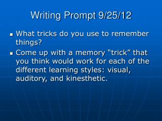 Writing Prompt 9/25/12