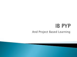 IB PYP