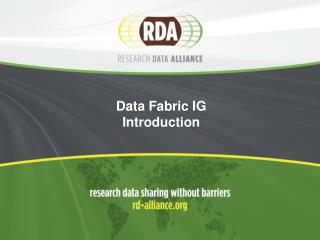 Data Fabric IG Introduction